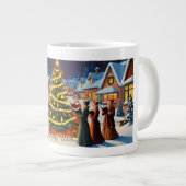 かわいいヴィンテージ伝統的クリスマス ジャンボコーヒーマグカップ (正面右)