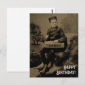 かわいいヴィンテージ写真 誕生日おめでとう ブランケット ポストカード (正面/裏面)