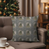 かわいいヴィンテージ冬のクリスマスパターン クッション