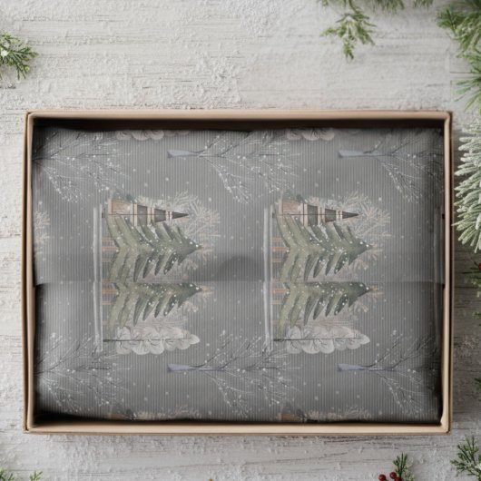 かわいいヴィンテージ冬のクリスマスパターン 薄葉紙