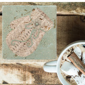 かわいいヴィンテージ冬の素朴なニットのスノーフレーク ストーンコースター