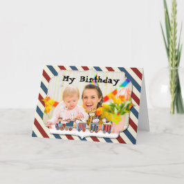 かわいいヴィンテージ動物の子どもたちの誕生日 カード