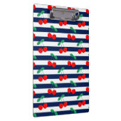 かわいいヴィンテージ夏のさくらんぼとストライプ クリップボード (右)