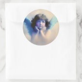 かわいいヴィンテージ天使 ラウンドシール (バッグ)