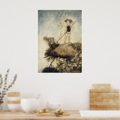 かわいいヴィンテージ妖精の国 ポスター (キッチン)