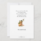 かわいいヴィンテージ子どもがカボチャを彫る シーズンカード (裏面)