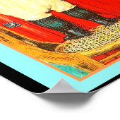 かわいいヴィンテージ子は手を洗いなさい ポスター (角)