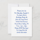 かわいいヴィンテージ子供パーティーの招待状 スイートエレファント 招待状 (裏面)