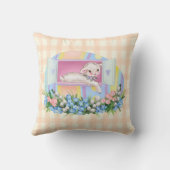 かわいいヴィンテージ子羊のイースターエッグ装飾用クッション クッション (裏面)