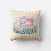 かわいいヴィンテージ子羊のイースターエッグ装飾用クッション クッション (正面)