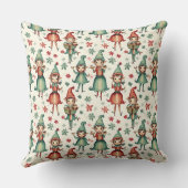 かわいいヴィンテージ小妖精や小人クリスマスシーズン クッション (裏面)