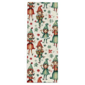 かわいいヴィンテージ小妖精や小人クリスマスシーズン ワインギフトバッグ (正面)