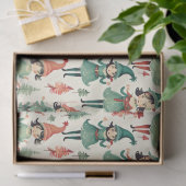 かわいいヴィンテージ小妖精や小人クリスマスシーズン 薄葉紙 (ギフト)