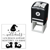 かわいいヴィンテージ小妖精や小人クリスマス差出人住所 セルフインキングスタンプ (インサイチュ)