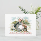 かわいいヴィンテージ巡礼少女と料理ポット シーズンカード (スタンド正面)