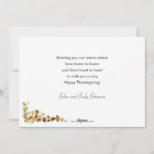 かわいいヴィンテージ巡礼少女と料理ポット シーズンカード (裏面)