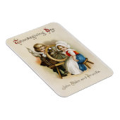 かわいいヴィンテージ巡礼者 マグネット (右側)