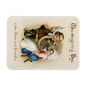 かわいいヴィンテージ巡礼者 マグネット (横)