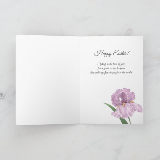 かわいいヴィンテージ復活祭と花 シーズンカード (内部)