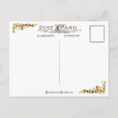 かわいいヴィンテージ感謝祭の子ども シーズンポストカード (裏面)