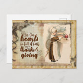 かわいいヴィンテージ感謝祭 ポストカード (正面/裏面)