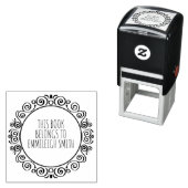 かわいいヴィンテージ旋回フレームブック名札 セルフインキングスタンプ (インサイチュ)