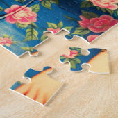 かわいいヴィンテージ日本のガールズイラストレーション ジグソーパズル (側面)