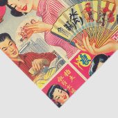 かわいいヴィンテージ日本のガールズイラストレーション 薄葉紙 (詳細)