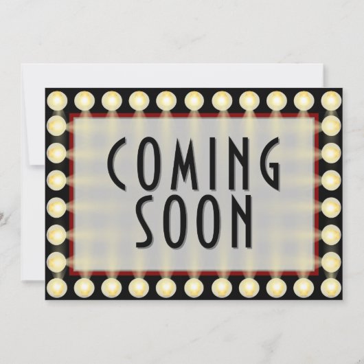 かわいいヴィンテージ映画マーキーベビー超音波写真 案内状 (正面)