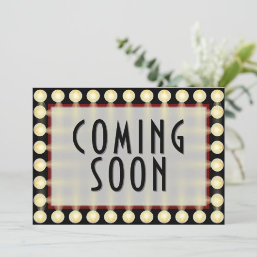 かわいいヴィンテージ映画マーキーベビー超音波写真 案内状 (スタンド正面)