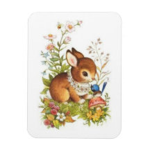 かわいいヴィンテージ春イースターバニーの花