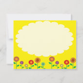 かわいいヴィンテージ春テーマパーティー 招待状 (裏面)