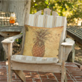 かわいいヴィンテージ書とパイナップル クッション (椅子)