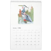 かわいいヴィンテージ水彩スケッチ鳥の子3 カレンダー (1月 2026)