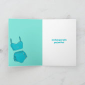 かわいいヴィンテージ水着カスタマイズ可能誕生日 カード (内部)