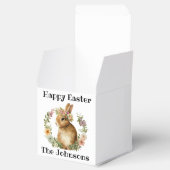 かわいいヴィンテージ水色レトロイースターバニーフローラ フェイバーボックス (オープン)