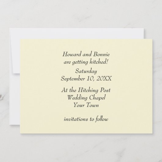 かわいいヴィンテージ漫画カップルの日付を保存 カード (裏面)