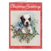 かわいいヴィンテージ犬のクリスマスの挨拶