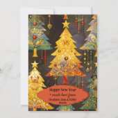 かわいいヴィンテージ猫がクリスマスめでたく シーズンカード (裏面)