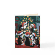 かわいいヴィンテージ猫のクリスマス