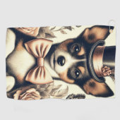 かわいいヴィンテージ玩具キツネテリア ゴルフタオル (横)