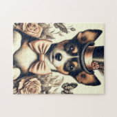 かわいいヴィンテージ玩具キツネテリア ジグソーパズル (横)