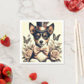 かわいいヴィンテージ玩具キツネテリア スタンダードカクテルナプキン (インサイチュ)