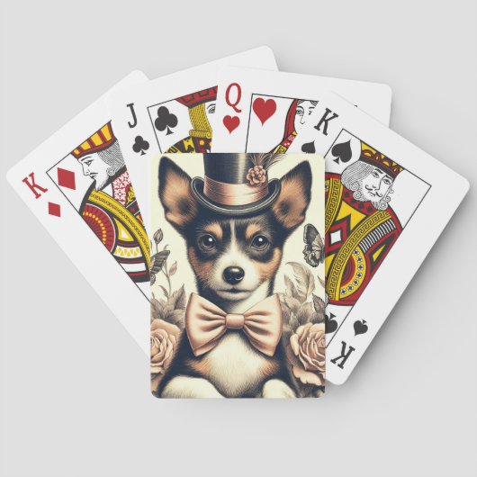 かわいいヴィンテージ玩具キツネテリア トランプ (裏面)