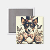 かわいいヴィンテージ玩具キツネテリア マグネット (正面/裏面)