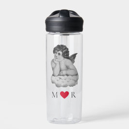 かわいいヴィンテージ白黒ケルビエンジェルパートナー ウォーターボトル