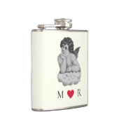 かわいいヴィンテージ白黒ケルビエンジェルパートナー フラスク (右)