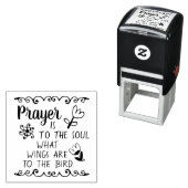 かわいいヴィンテージ祈りの言葉ソウルウィングズトゥバード セルフインキングスタンプ (インサイチュ)