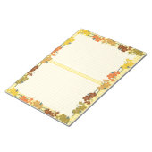 かわいいヴィンテージ秋フローライエローオレンジパターン ノートパッド (アングル)