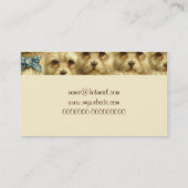 かわいいヴィンテージ純種犬テリアのポートレートのコラージュ 名刺 (裏面)